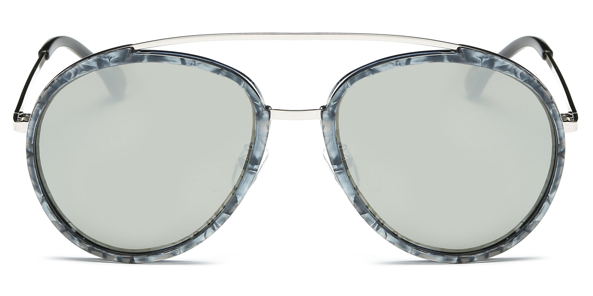 Unisex Round Polarized Sunglasses Lightweight Double Bridge