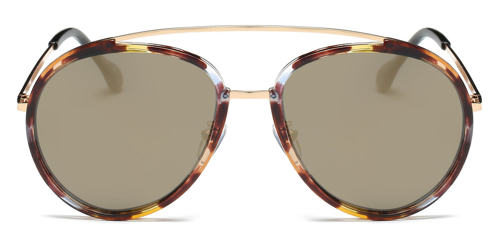 Unisex Round Polarized Sunglasses Lightweight Double Bridge