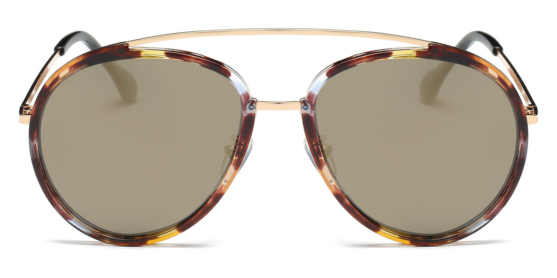 Unisex Round Polarized Sunglasses Lightweight Double Bridge