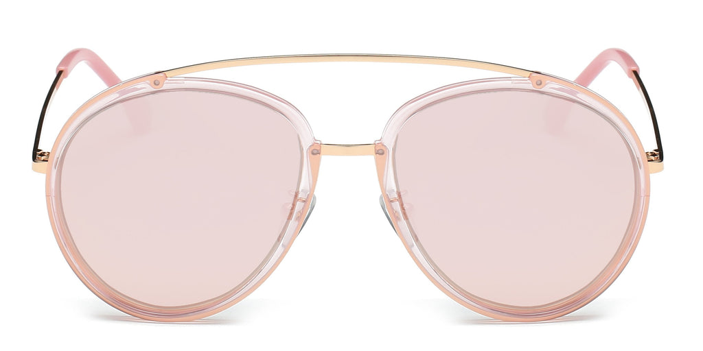Unisex Round Polarized Sunglasses Lightweight Double Bridge