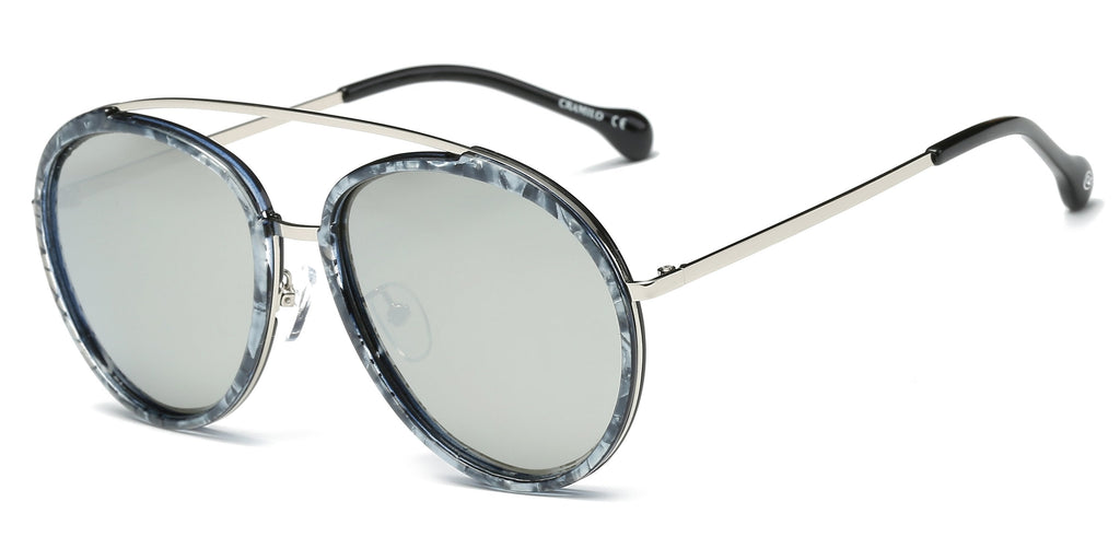 Unisex Round Polarized Sunglasses Lightweight Double Bridge