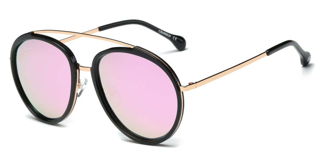 Unisex Round Polarized Sunglasses Lightweight Double Bridge