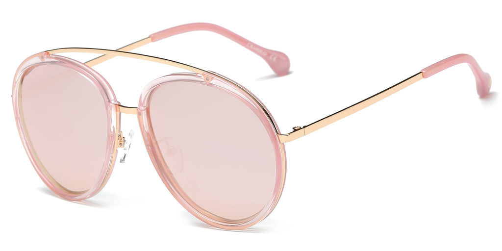 Unisex Round Polarized Sunglasses Lightweight Double Bridge