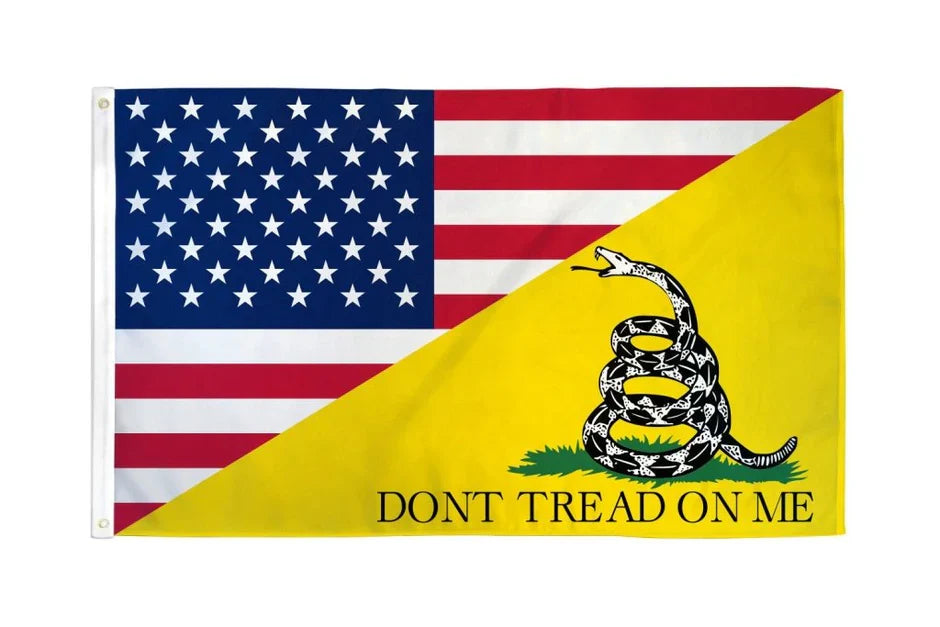 USA/Gadsden Combination Flag 3x5ft Poly