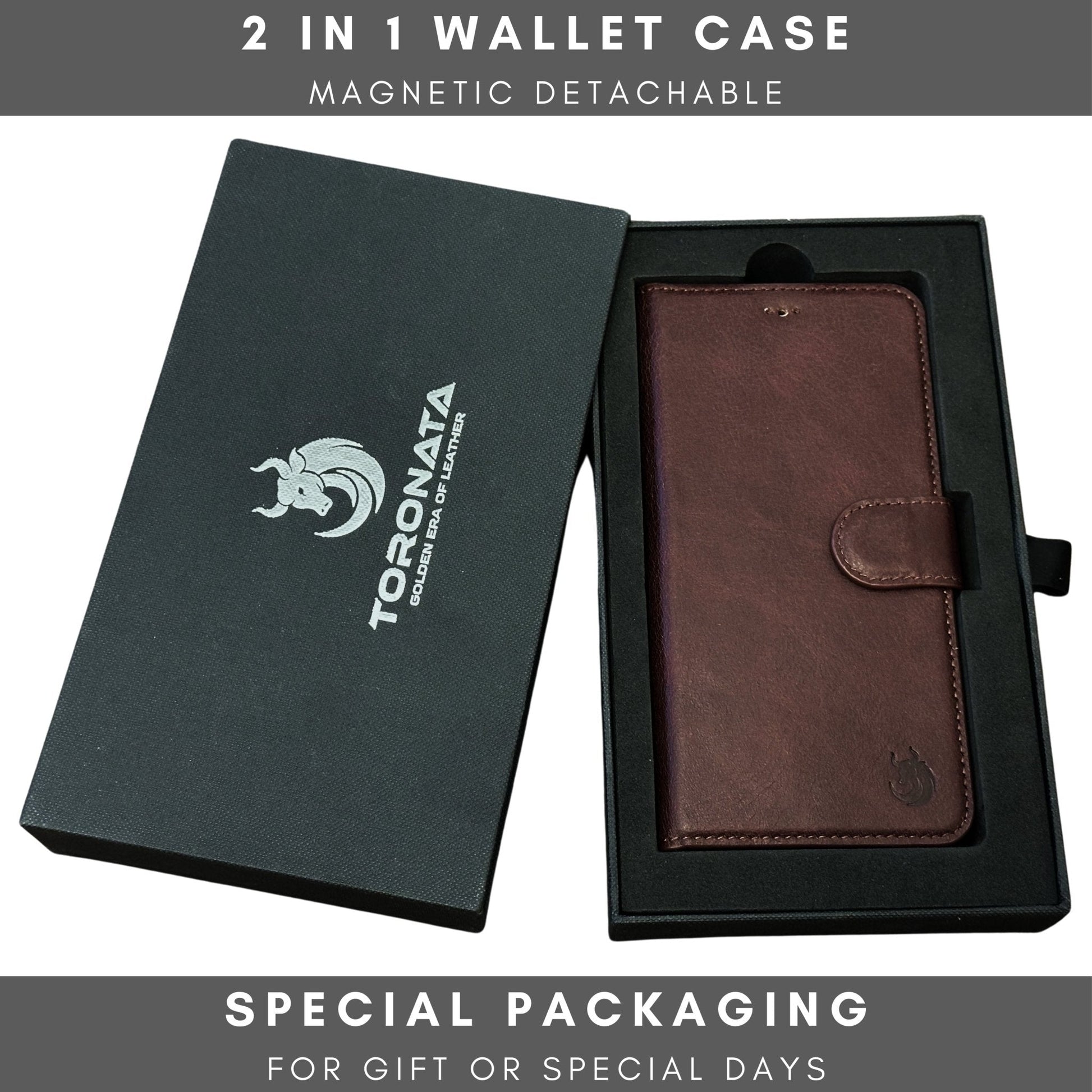 Vegas Premium Leather iPhone 15 Plus Wallet Case with MagSafe | Detachable RFID Blocking Luxury Wallet