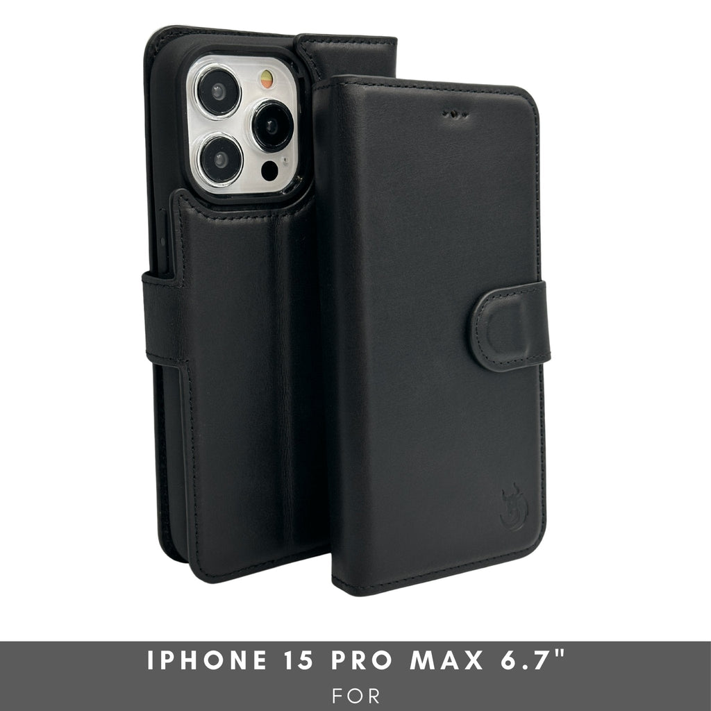 Vegas Premium Leather iPhone 15 Pro Max Wallet Case with MagSafe | Detachable RFID Blocking Luxury Wallet