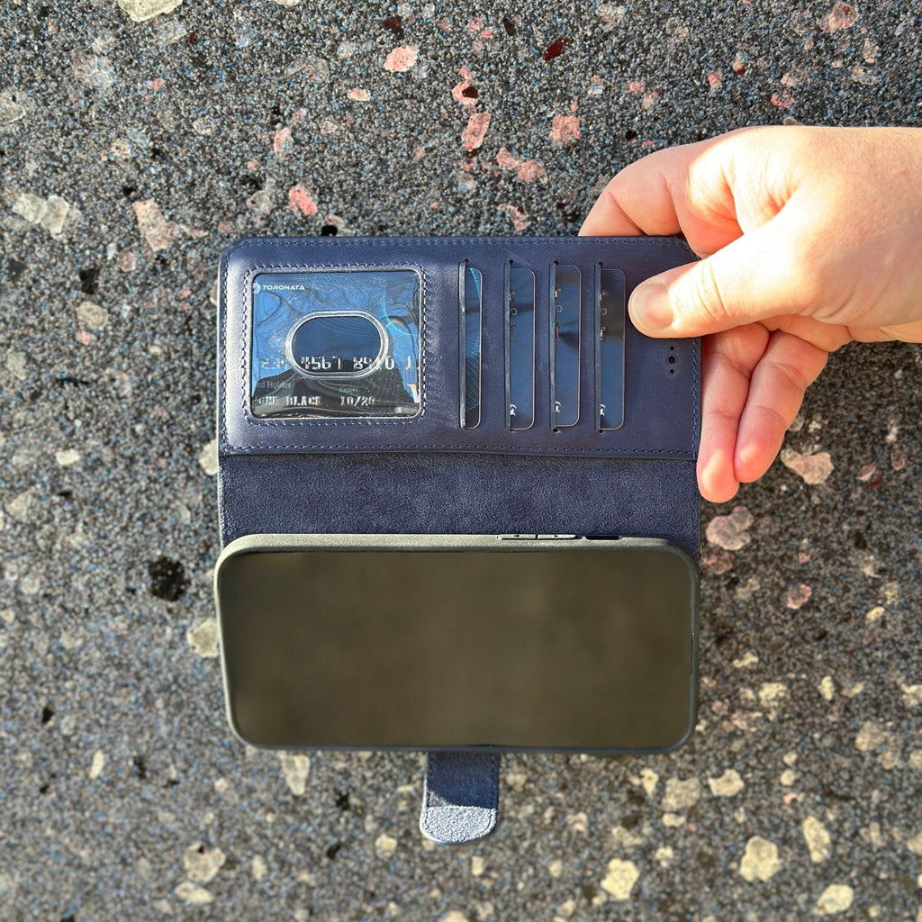 Vegas Premium Leather iPhone 15 Pro Max Wallet Case with MagSafe | Detachable RFID Blocking Luxury Wallet