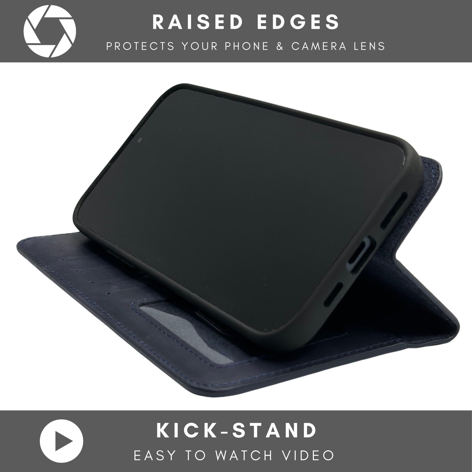 Vegas Premium Leather iPhone 15 Pro Max Wallet Case with MagSafe | Detachable RFID Blocking Luxury Wallet