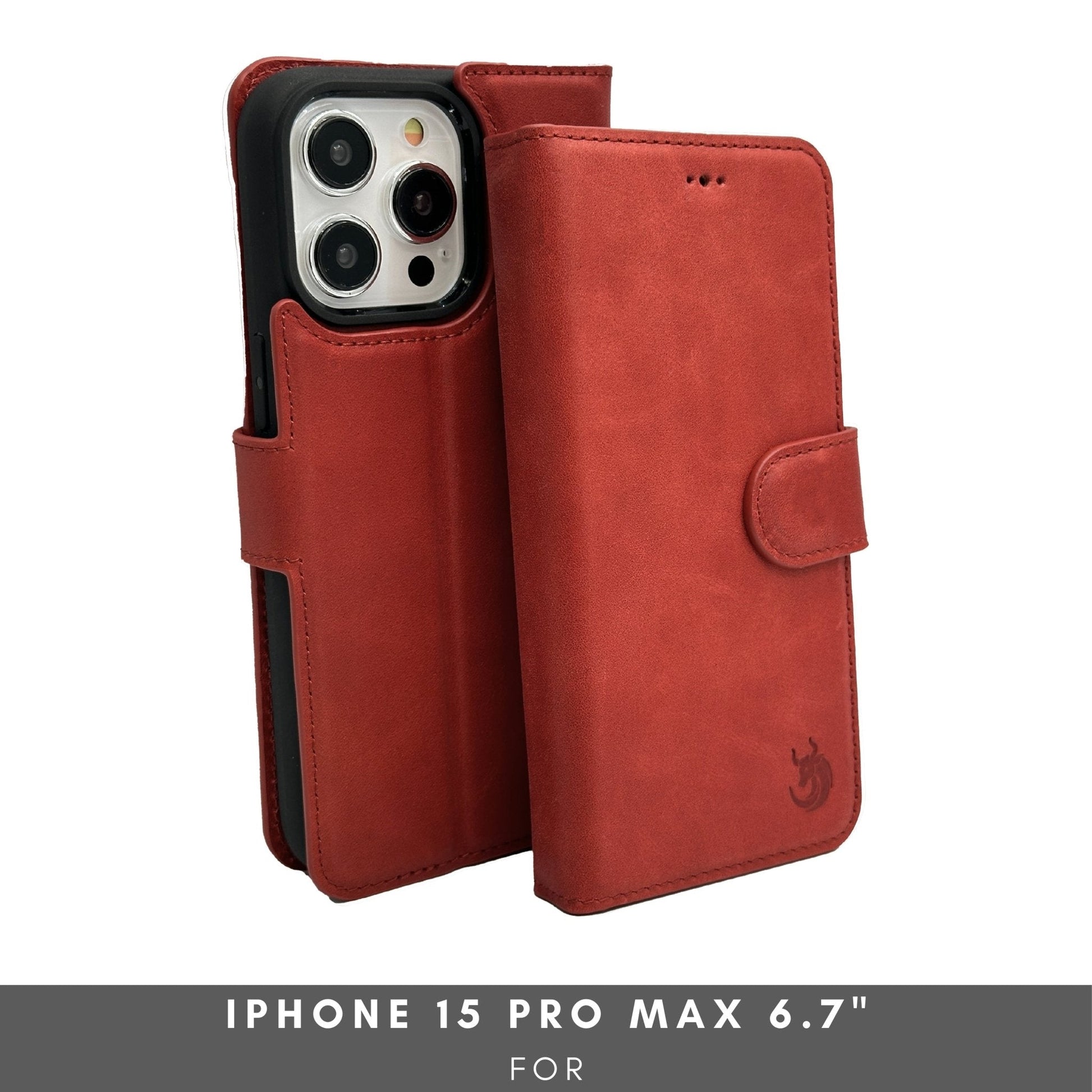 Vegas Premium Leather iPhone 15 Pro Max Wallet Case with MagSafe | Detachable RFID Blocking Luxury Wallet