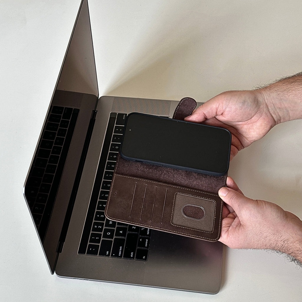 Vegas Premium Leather iPhone 15 Pro Wallet Case with MagSafe | Detachable RFID Blocking Luxury Wallet