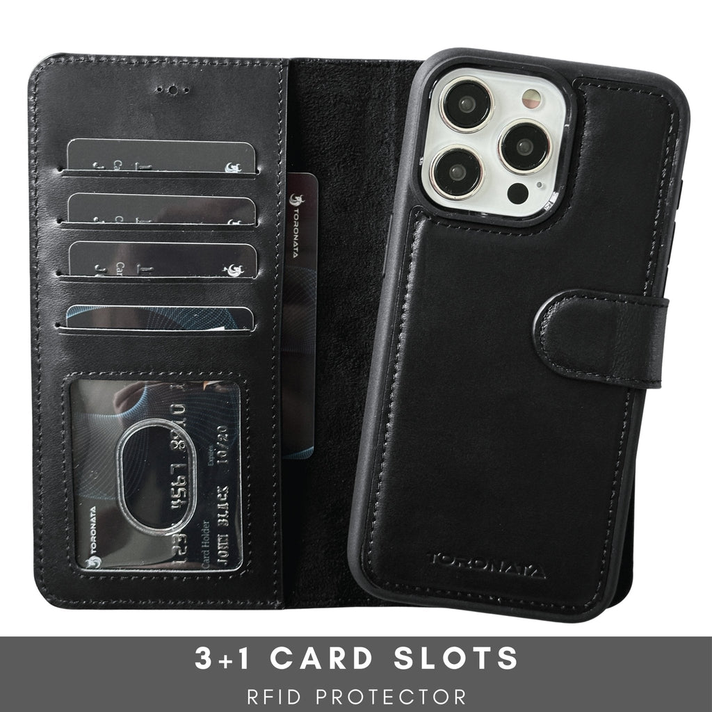 Vegas Premium Leather iPhone 15 Wallet Case with MagSafe | Detachable RFID Blocking Luxury Wallet