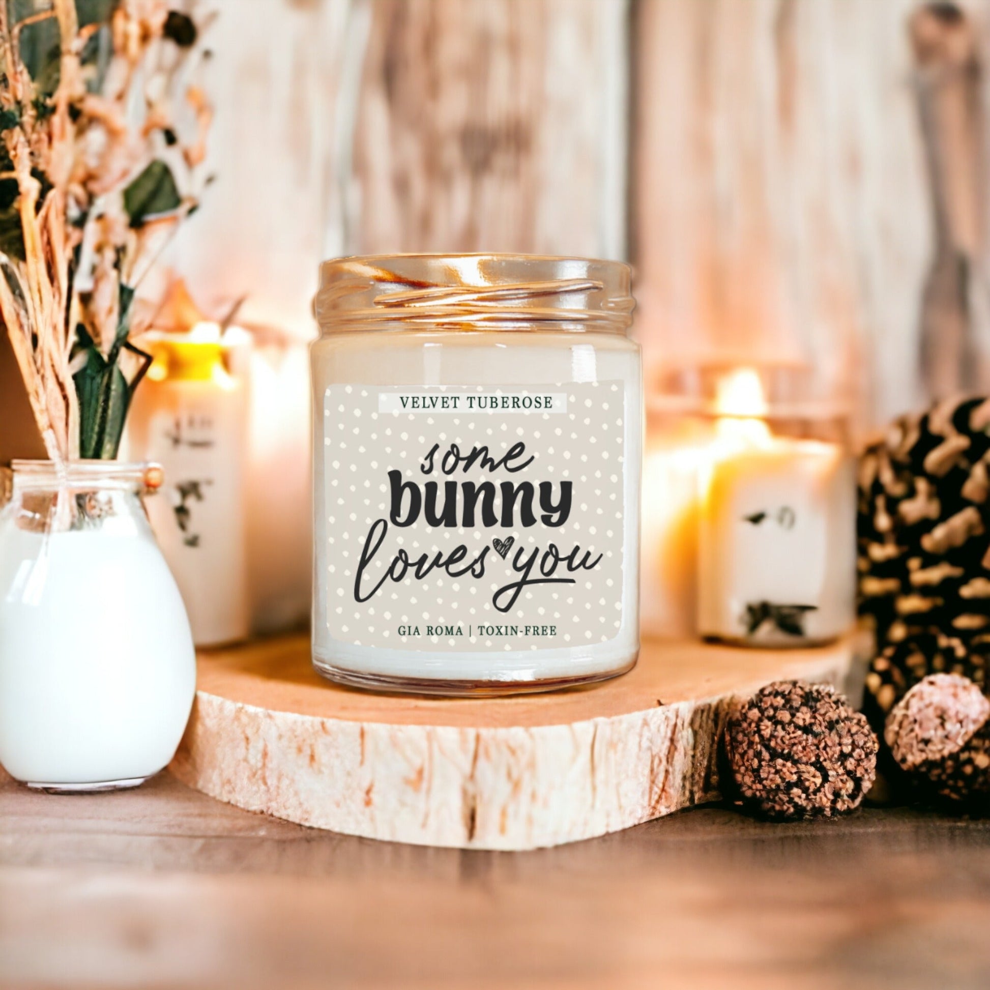 Velvet Tuberose Scented Candle Rich Floral Tuberose Aroma Long-Lasting