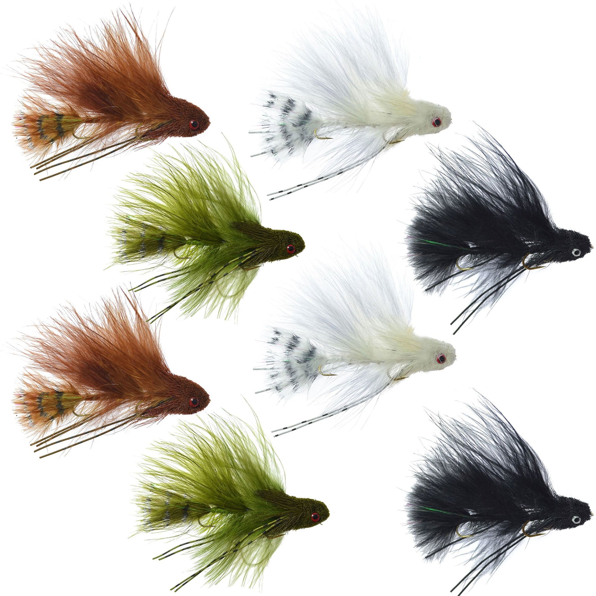 Mini Sex Dungeon Streamer Sampler - 8 Flies - 4 Colors - Size 6 - Articulated Streamers