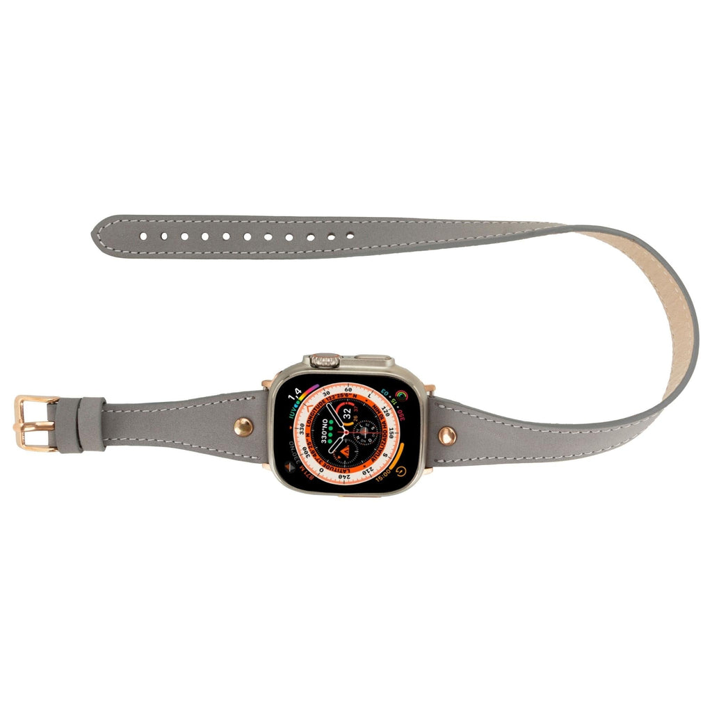 Vernon Double Tour Leather Bands for Apple Watch 9, Ultra 2 and SE