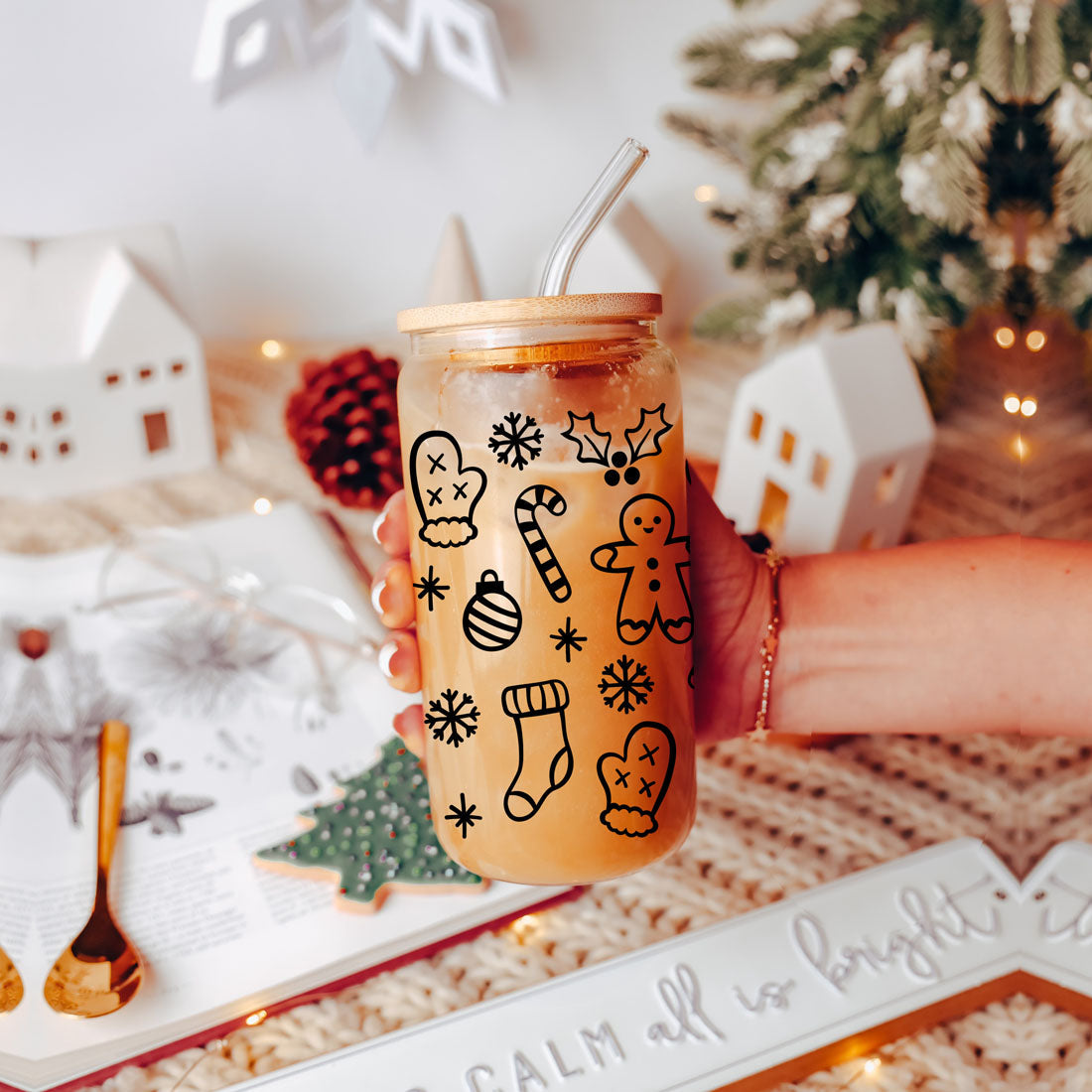 Vintage Christmas 17oz Can Cup - Limited Edition Holiday Collectible Mug