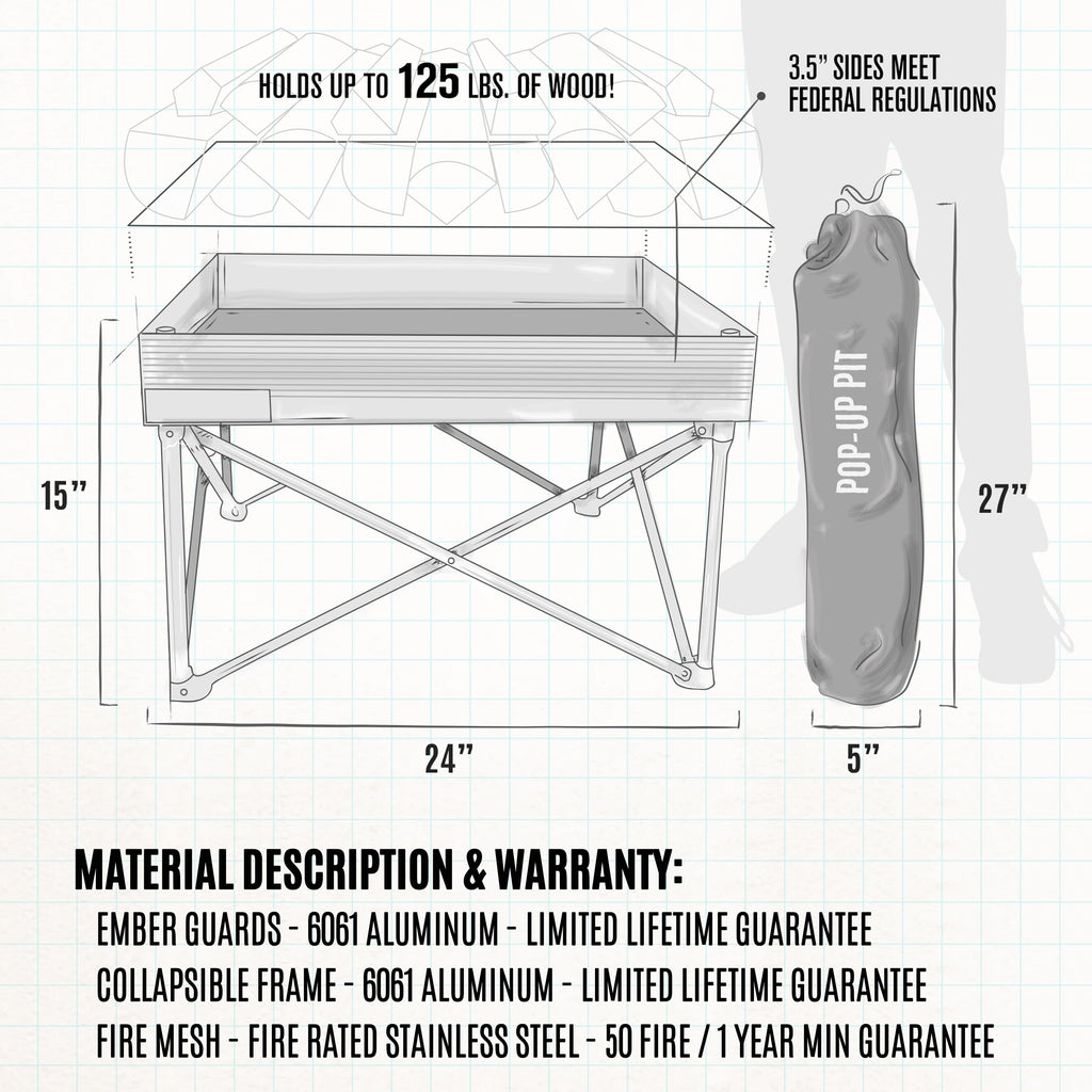 Pop-Up Fire Pit - Go Anywhere Kit