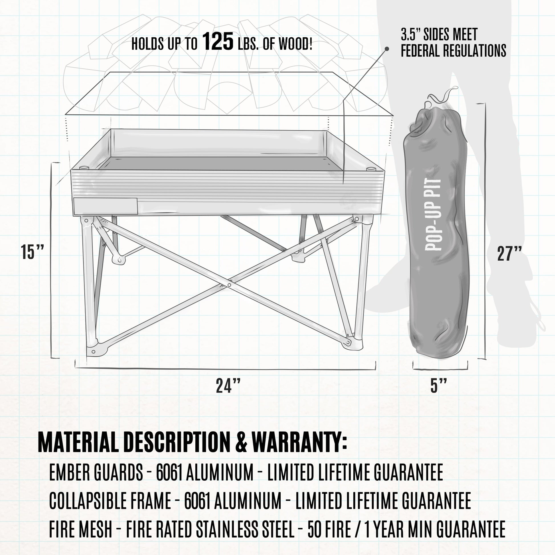 Pop-Up Fire Pit - Go Anywhere Kit