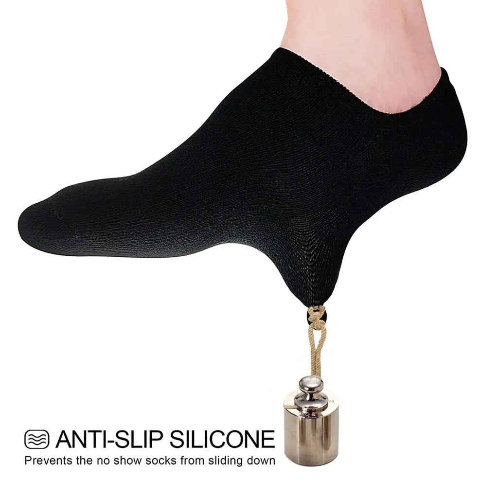 wernies No Show Socks Women Low Socks Non Slip Flat Boat Line 4/8 Pairs 8-11 8 Pairs_black_002