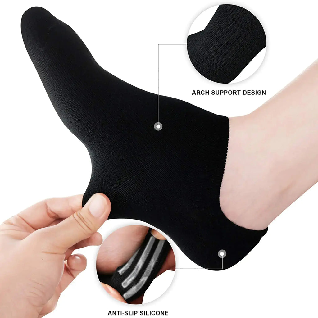 wernies No Show Socks Women Low Socks Non Slip Flat Boat Line 4/8 Pairs 8-11 8 Pairs_black_002