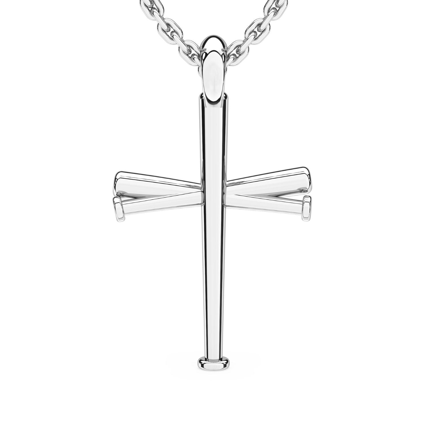 Baseball Bat Cross Necklace (Youth)