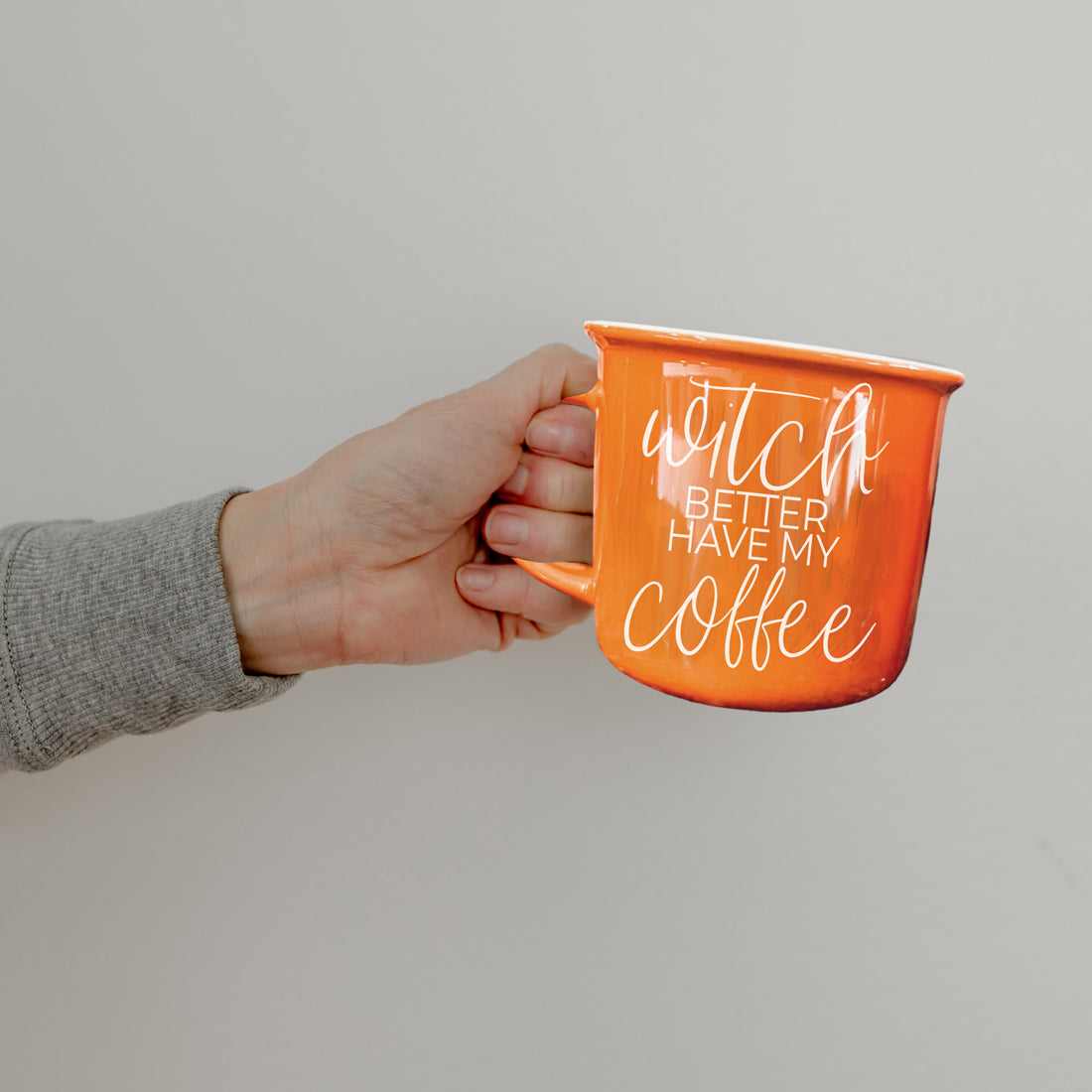 Witch Better Have Coffee Mug 14.5oz Orange Ceramic With White Lettering Halloween Coffee Gift