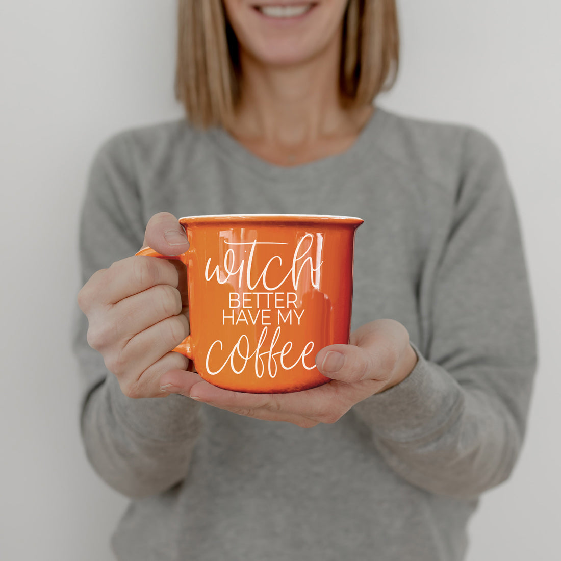 Witch Better Have Coffee Mug 14.5oz Orange Ceramic With White Lettering Halloween Coffee Gift