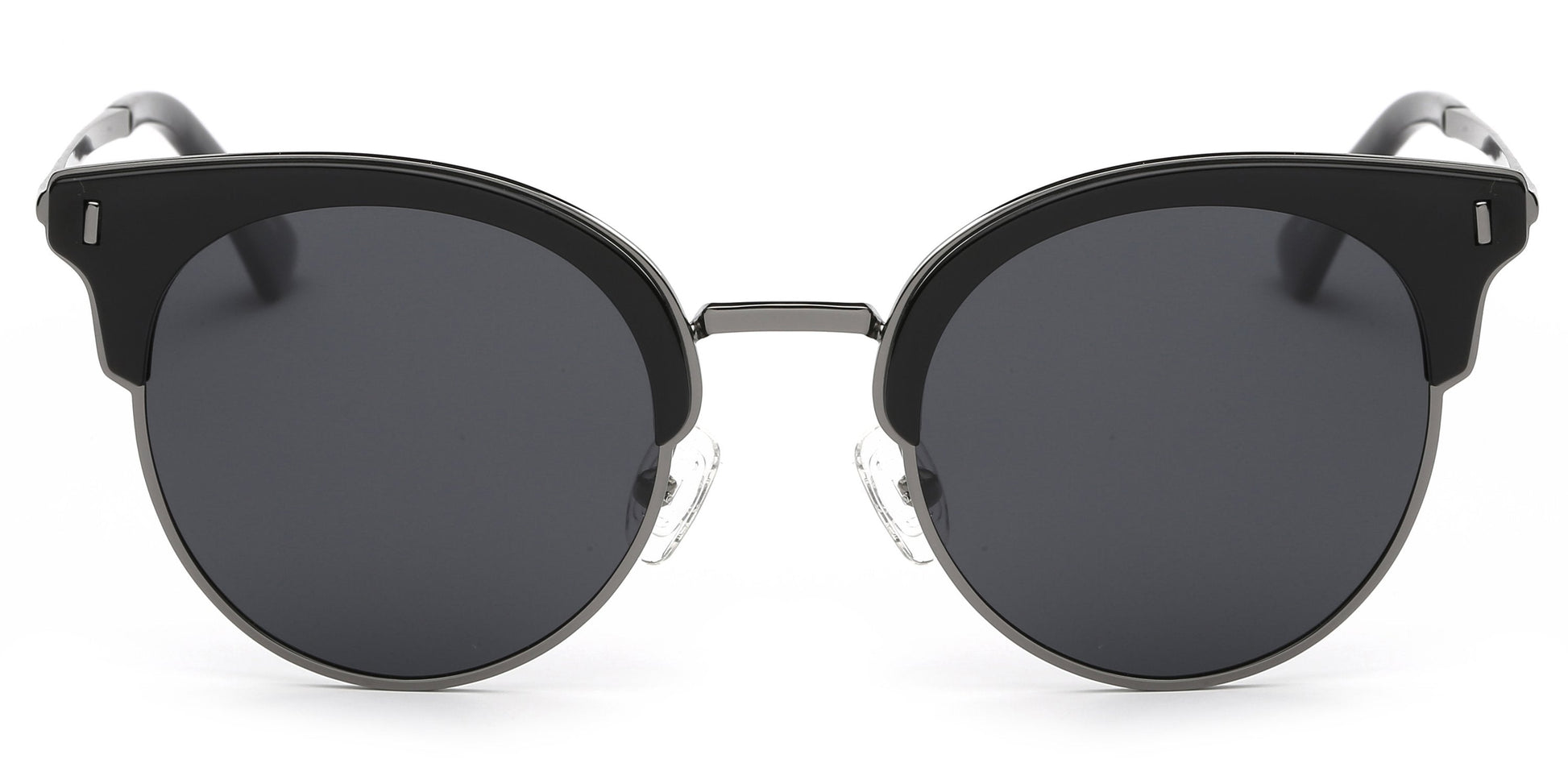 Women Half Frame Cat Eye Round Sunglasses UV Protection