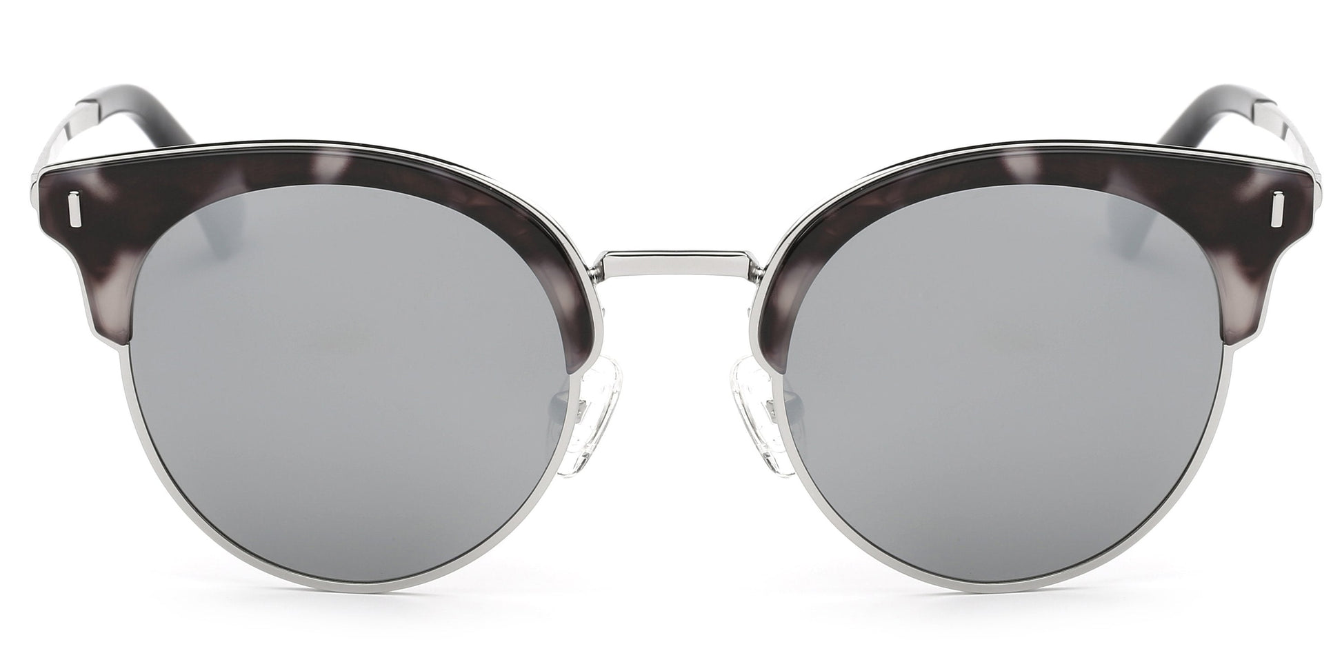 Women Half Frame Cat Eye Round Sunglasses UV Protection