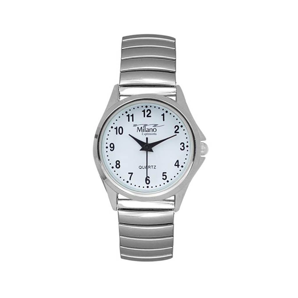 Women's Classic Silver Watch Easy Read Expansion Band