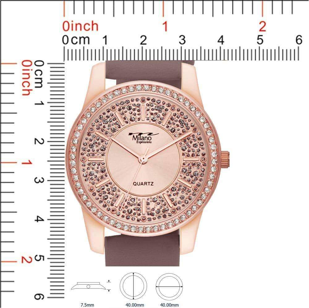 Women's Crystal Dial 40mm Slim Lightweight Fashion Watch