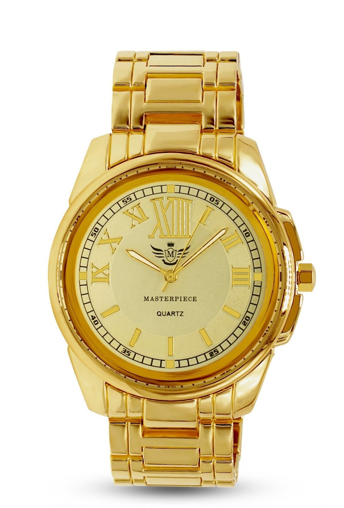 Women's Gold Tone Roman Dial Quartz Dress Bracelet Watch