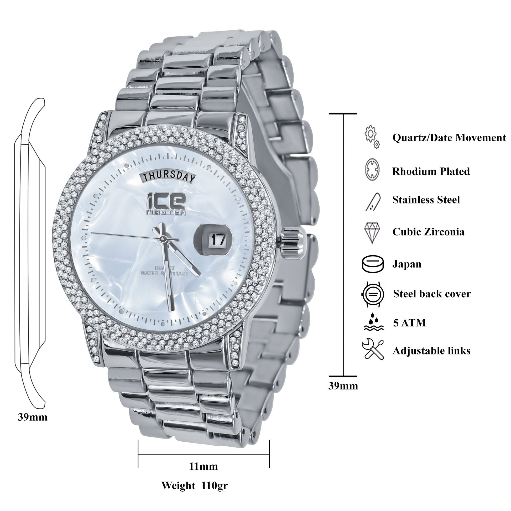Women's Stainless Steel Bracelet Slim Dress Casual Watch