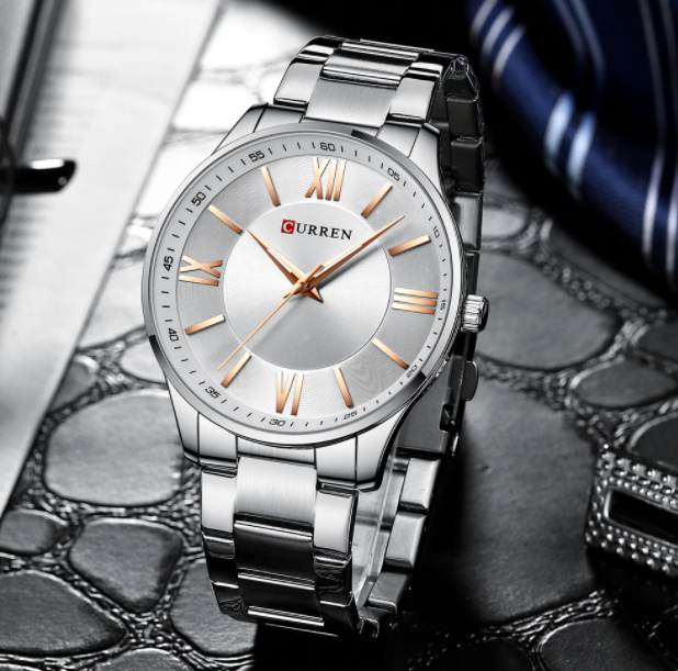 Women's Stainless Steel Watch Roman Numerals Bracelet