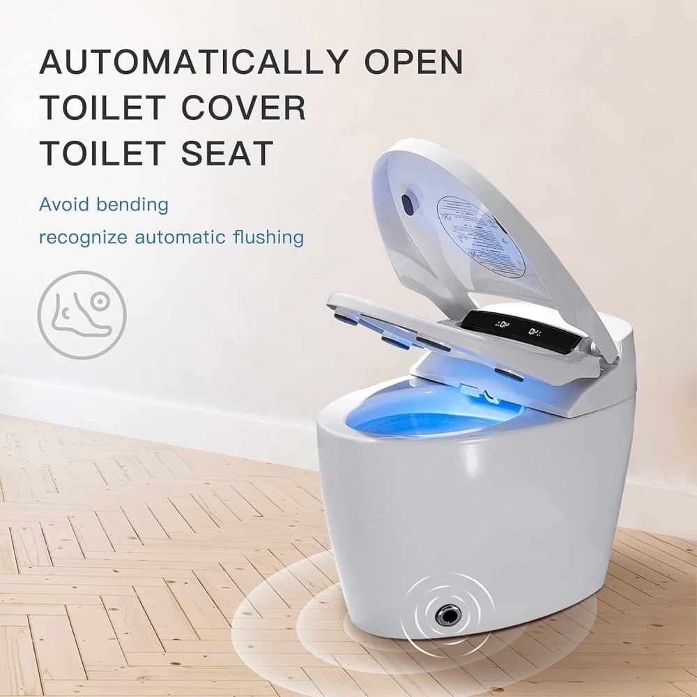Nuvia Premium Automatic Single-Piece Home Smart Toilet With Bidet, Foot Sensor And Heated Seat (SAK69312)