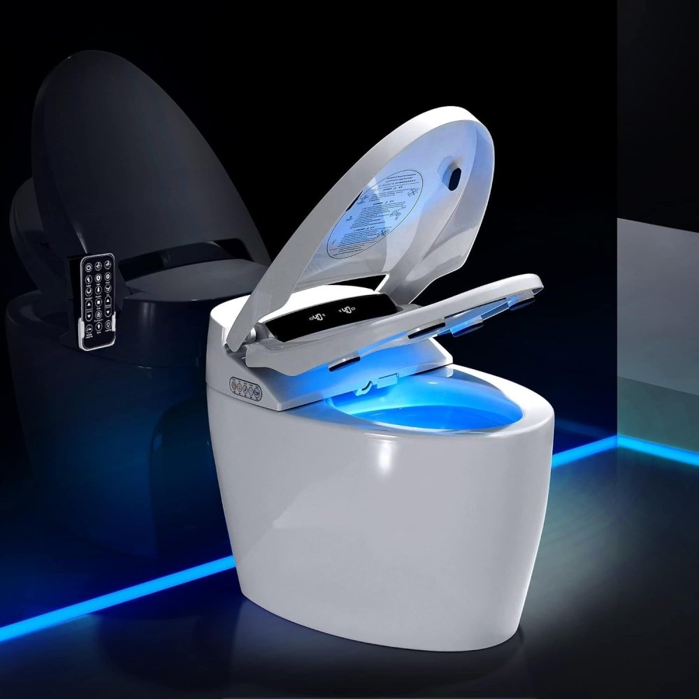 Nuvia Premium Automatic Single-Piece Home Smart Toilet With Bidet, Foot Sensor And Heated Seat (SAK69312)