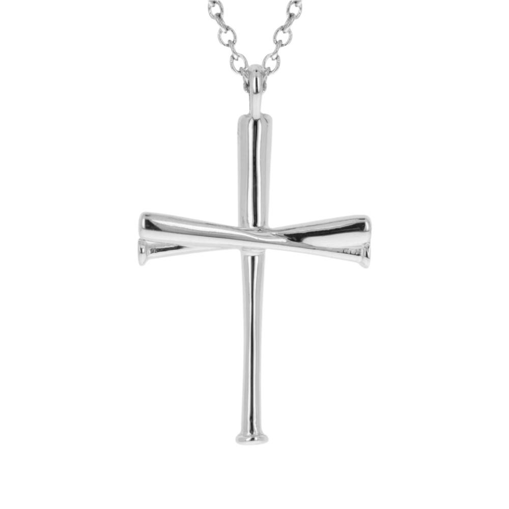 XL Baseball Bat Cross Necklace