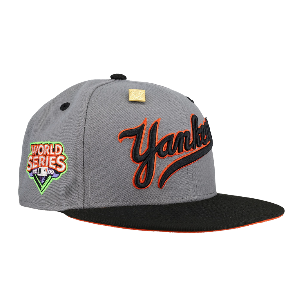 New York Yankees Script Logo 2023 Scaredy Cat Collection 2009 World Series Fitted Hat