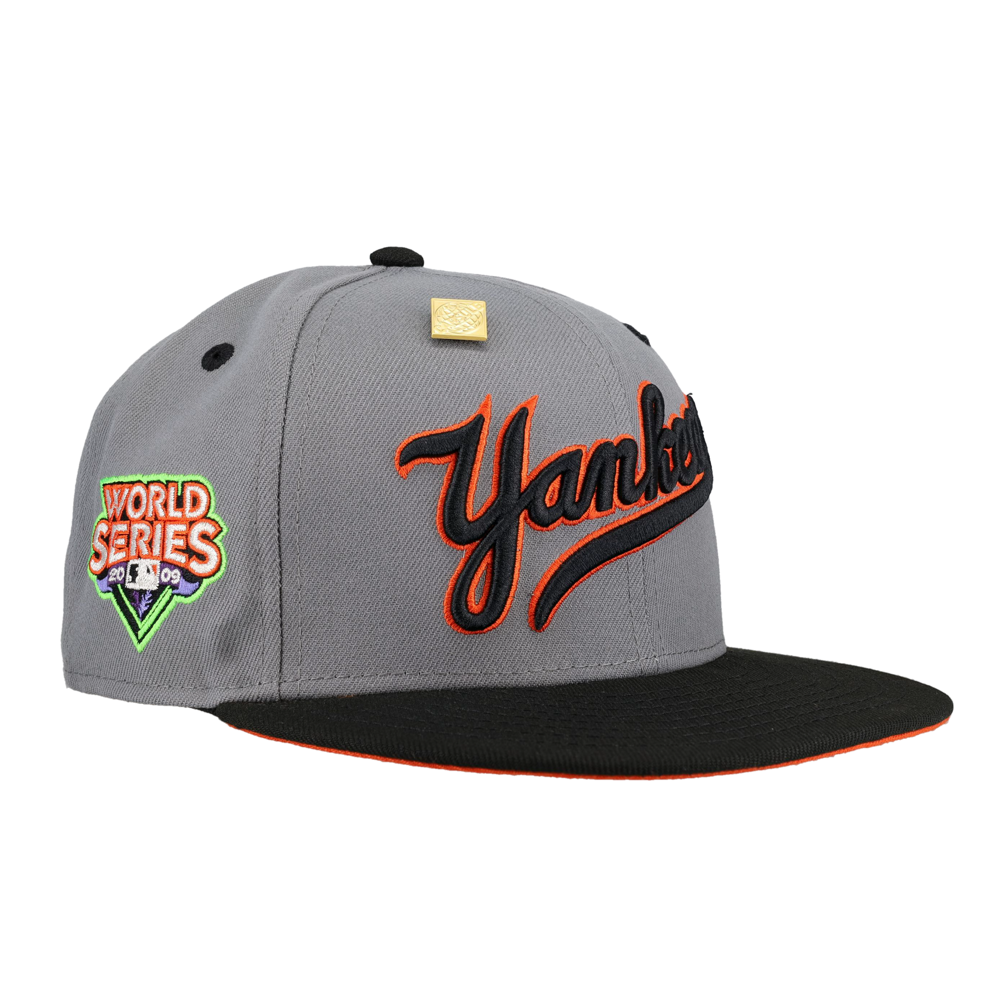New York Yankees Script Logo 2023 Scaredy Cat Collection 2009 World Series Fitted Hat
