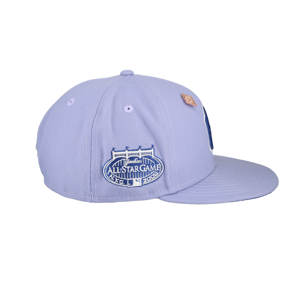New York Yankees Lavender 2008 All Star Game Patch Fitted Hat