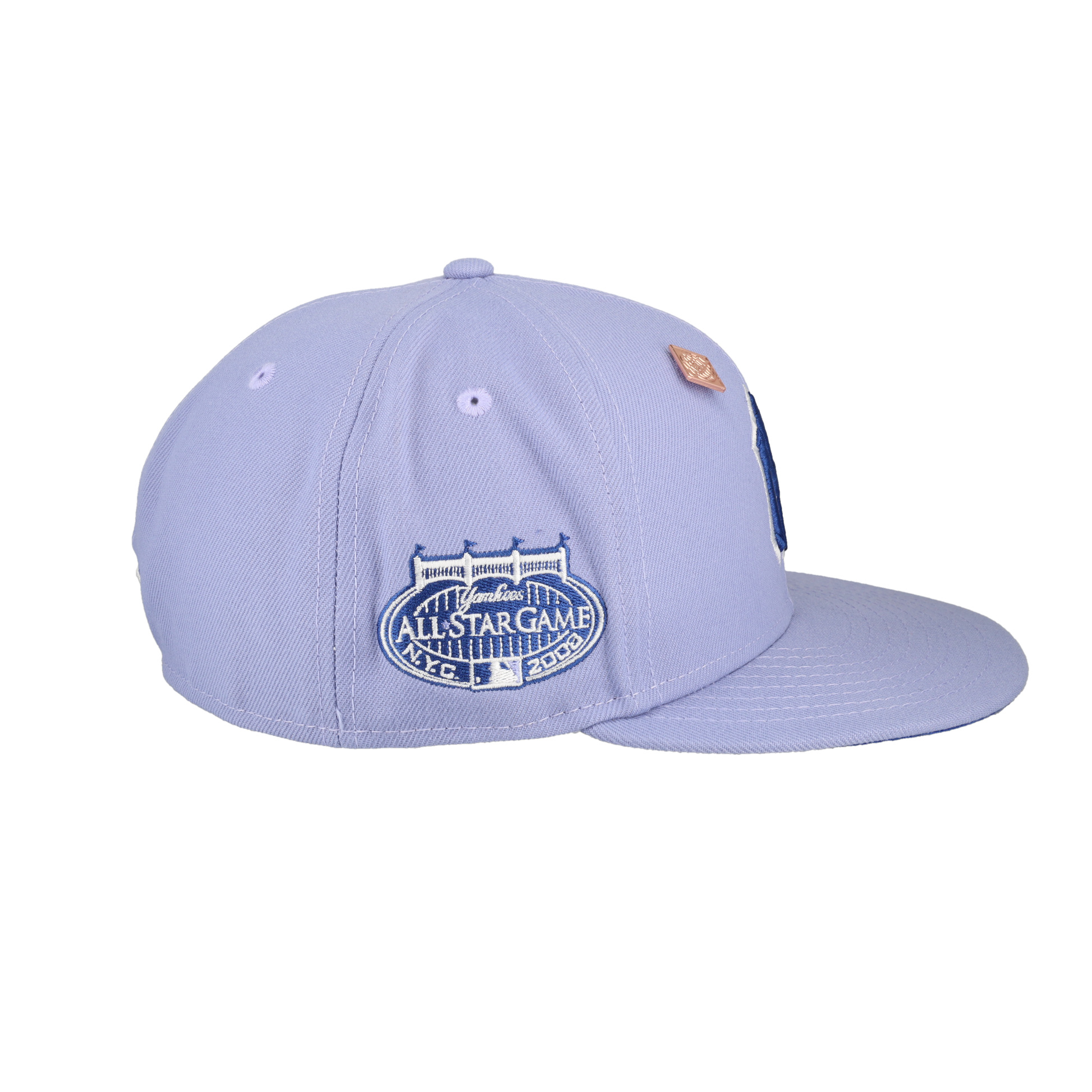 New York Yankees Lavender 2008 All Star Game Patch Fitted Hat