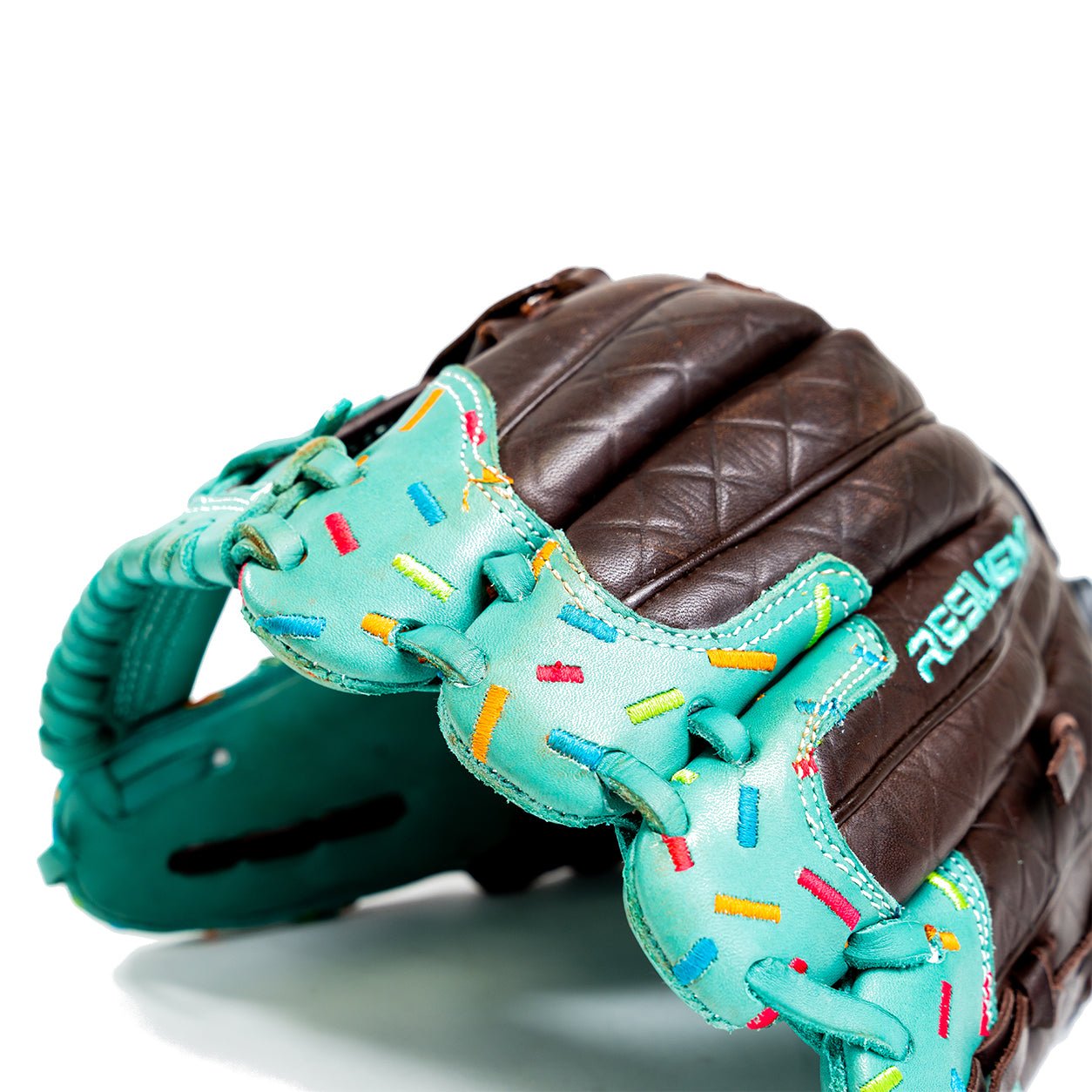 Youth Ball Glove - Ice Cream glove (Mint with Sprinkles)