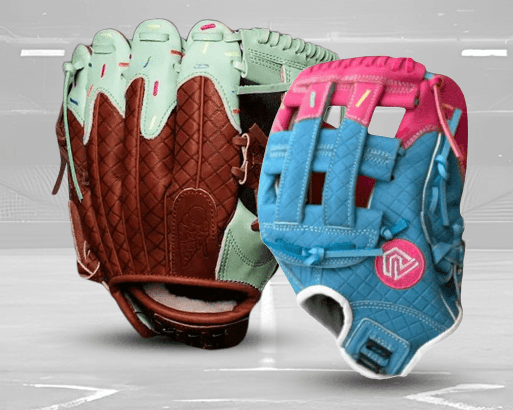 Youth Ball Glove - Ice Cream glove (Mint with Sprinkles)