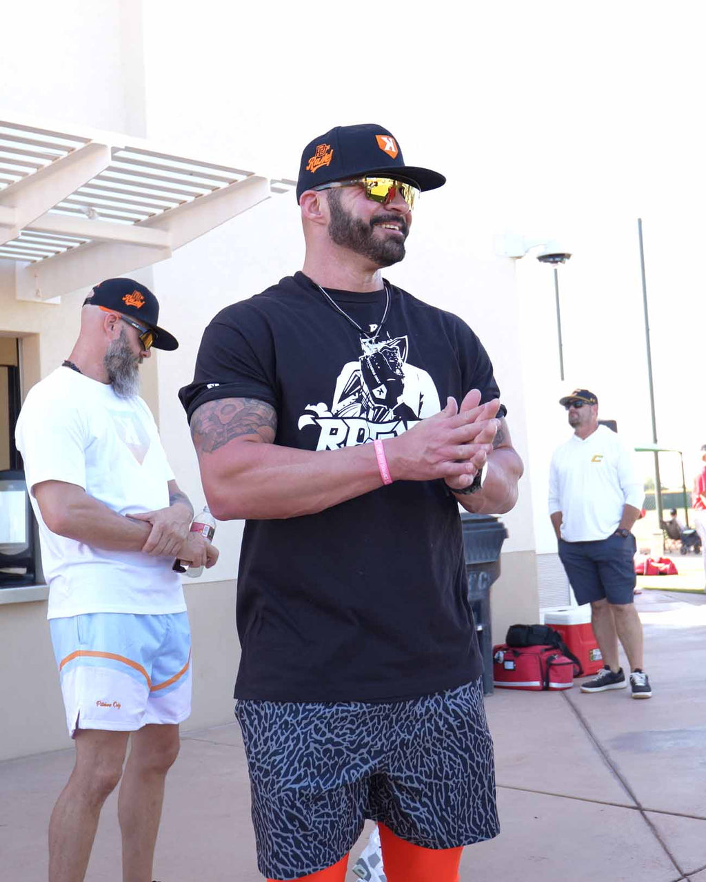 Black/Gray Elephant Print Training Shorts