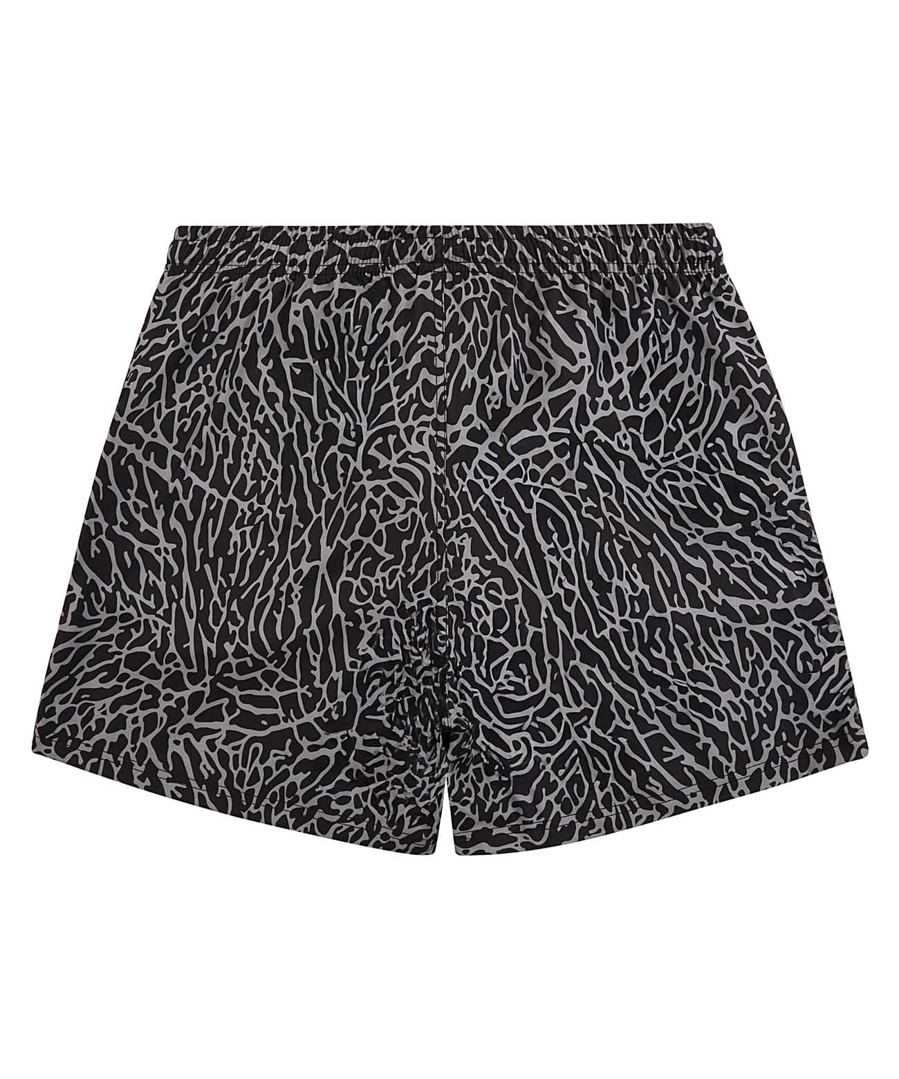 Black/Gray Elephant Print Training Shorts