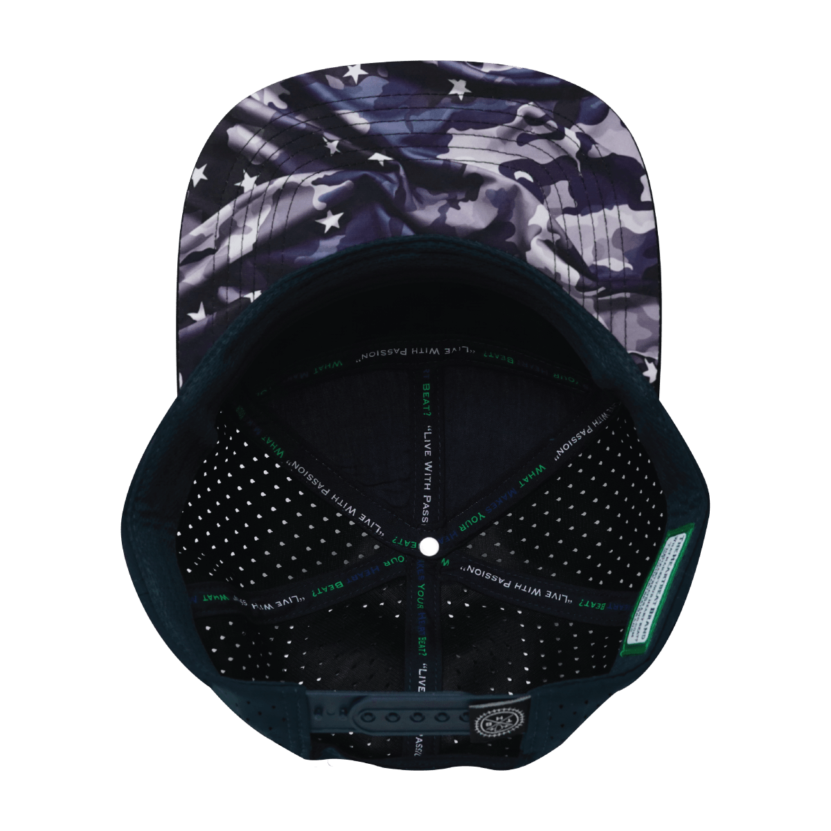 **YOUTH** Color Vibes Hat - Flat Bill - Patriots Night - Black / White / Navy - Laser Mesh