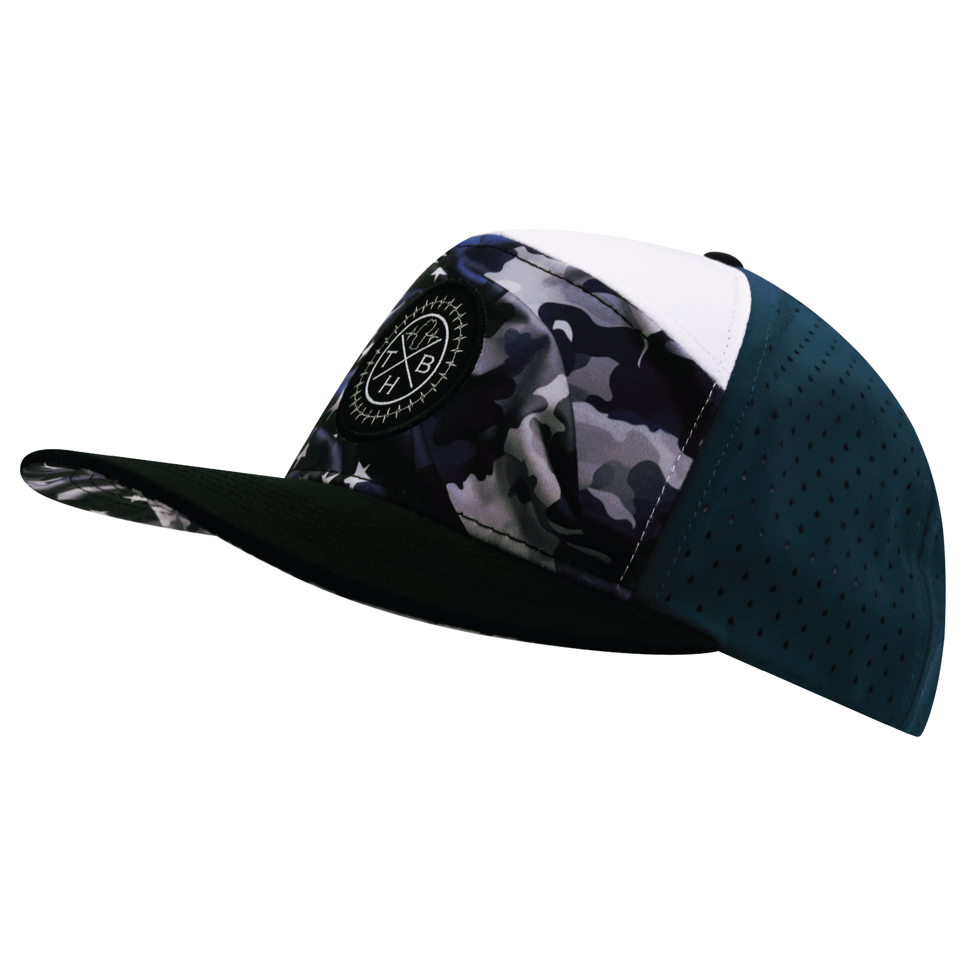 **YOUTH** Color Vibes Hat - Flat Bill - Patriots Night - Black / White / Navy - Laser Mesh