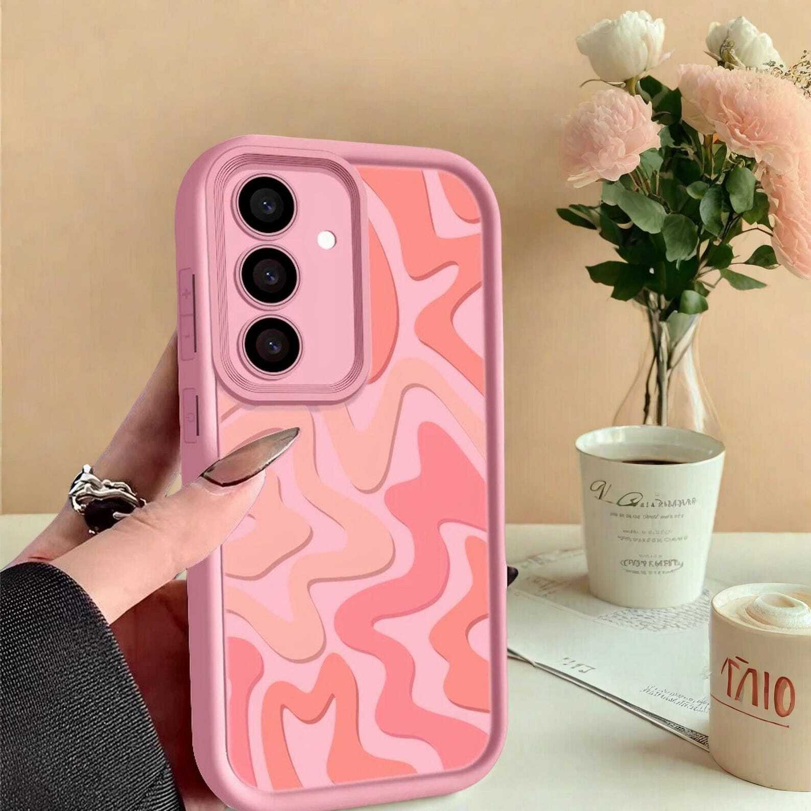 Striped Design Phone Case for Samsung Galaxy S25 S24 S23 S22 Ultra Plus Slim Shockproof Cover with Stylish Grip and Durable Protection