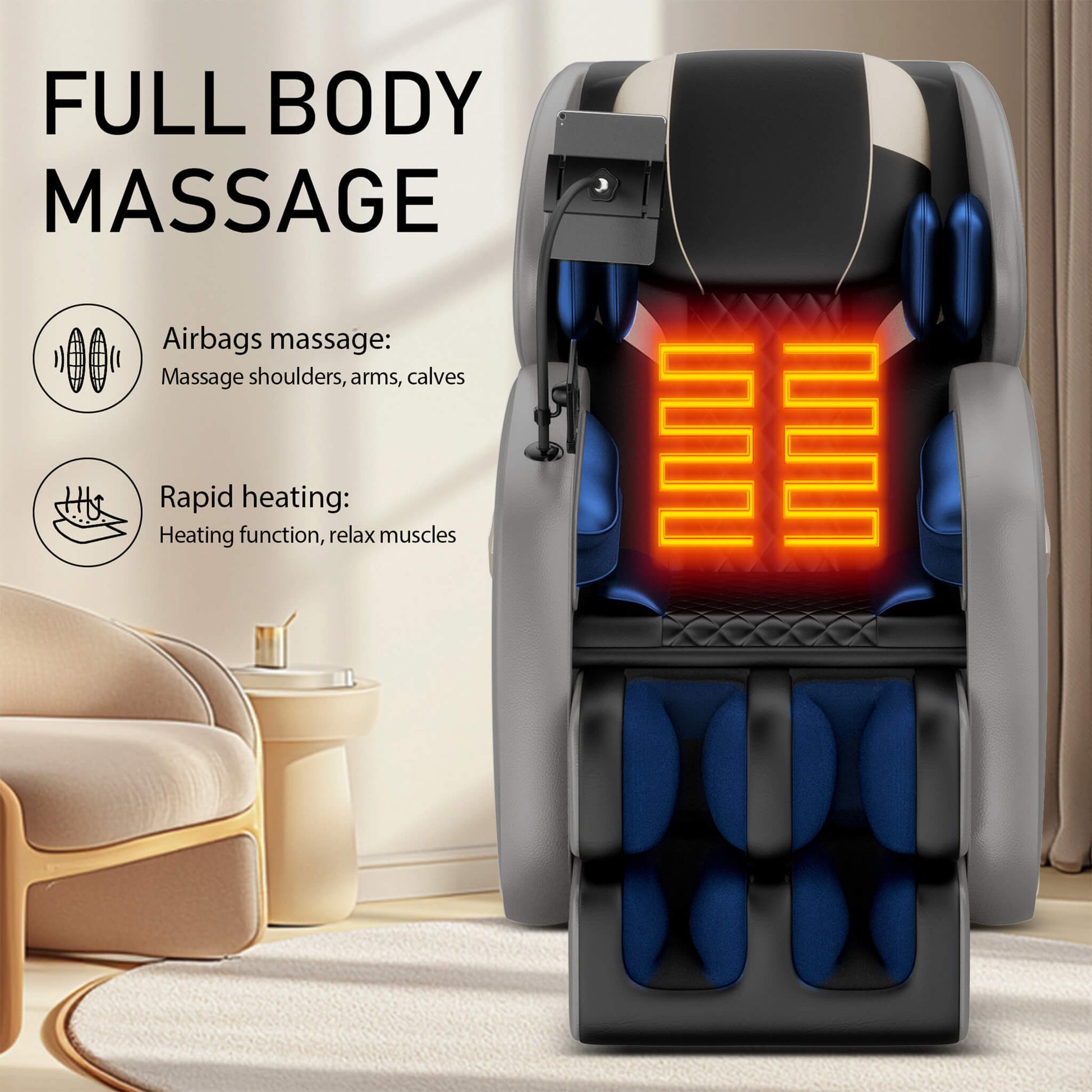 Airvana Opulence Zero-Gravity Massage Recliner Chair With Bluetooth Audio (SAK31972)